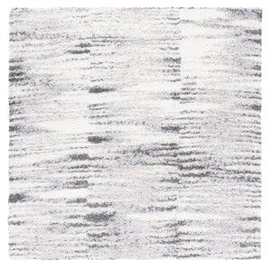 Safavieh Berber Shag Area Rug - Luxurious Plush Comfort With Abstract Design For Modern Living Spaces Grey ,Ivory Polypropylene Pile Ber404f-6