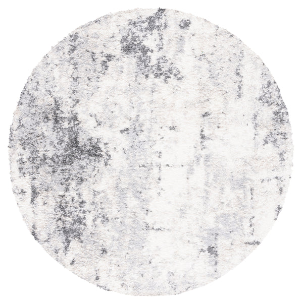 Safavieh Berber Shag Area Rug - Luxurious Turkish Design With Abstract Pattern For Elegant Home Decor Ivory ,Grey Polypropylene Pile Ber408a-6