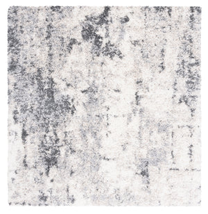 Safavieh Berber Shag Area Rug - Luxurious Turkish Design With Abstract Pattern For Elegant Home Decor Ivory ,Grey Polypropylene Pile Ber408a-6