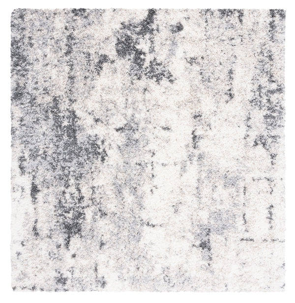 Safavieh Berber Shag Area Rug - Luxurious Turkish Design With Abstract Pattern For Elegant Home Decor Ivory ,Grey Polypropylene Pile Ber408a-6