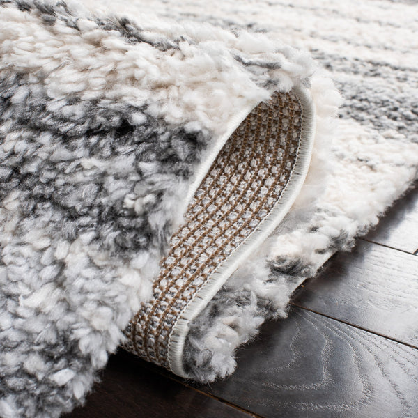 Safavieh Berber Shag Area Rug In Charcoal Grey - Luxurious 6'7" X 8'7" Plush Non-shedding Design For Any Space Charcoal ,Grey Polypropylene Pile Ber412h-6