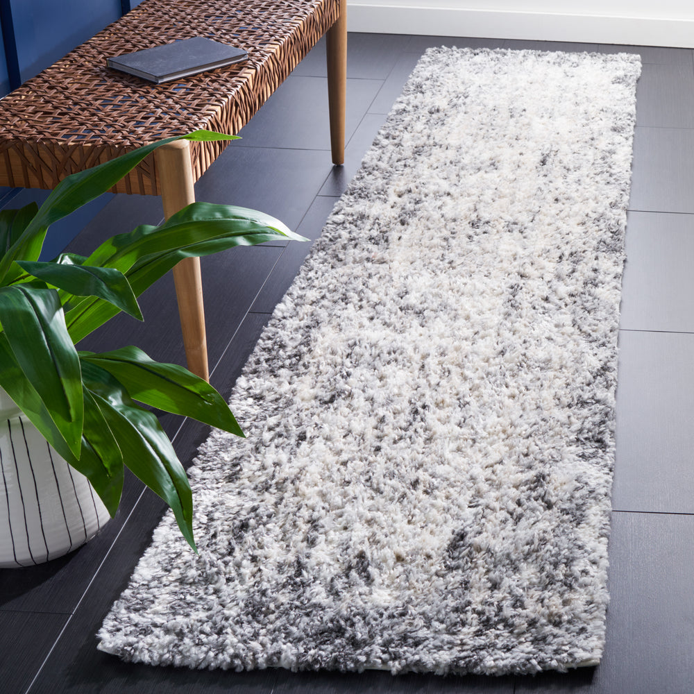 Safavieh Berber Shag Area Rug - Luxurious Power Loomed Design For Elegant Home Decor And Lasting Comfort Grey ,Ivory Polypropylene Pile Ber416f-6