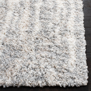 Safavieh Berber Shag Area Rug - Luxurious Power Loomed Design For Elegant Home Decor And Lasting Comfort Grey ,Ivory Polypropylene Pile Ber416f-6