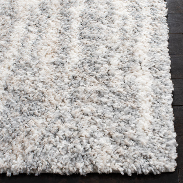 Safavieh Berber Shag Area Rug - Luxurious Power Loomed Design For Elegant Home Decor And Lasting Comfort Grey ,Ivory Polypropylene Pile Ber416f-6