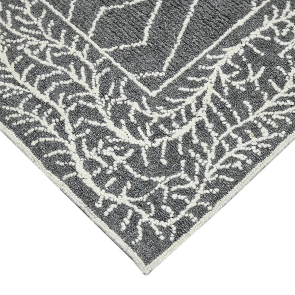 Amer Rugs Berlin Farmhouse Geometric Hand-hooked Wool Area Rug – Trendy Style For Timeless Home Elegance Dark Gray Wool Ber50203
