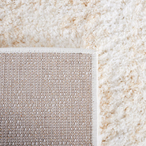 Safavieh Berber Round Area Rug - Luxurious Modern Shag In Ivory And Beige, Perfect For Cozy Living Spaces Ivory ,Beige Polyester Pile Ber563a-26