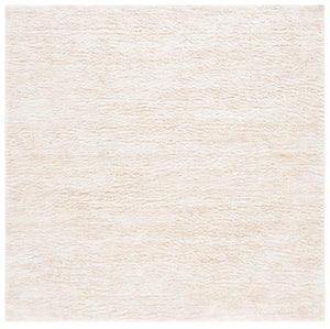 Safavieh Berber Round Area Rug - Luxurious Modern Shag In Ivory And Beige, Perfect For Cozy Living Spaces Ivory ,Beige Polyester Pile Ber563a-26