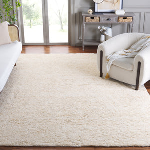 Safavieh Berber Oversized Ivory Beige Shag Rug For Large Rooms — Plush 1.25" Pile, Durable Power-Loomed Luxury 11'-0" x 15'-0" BER563A-1115