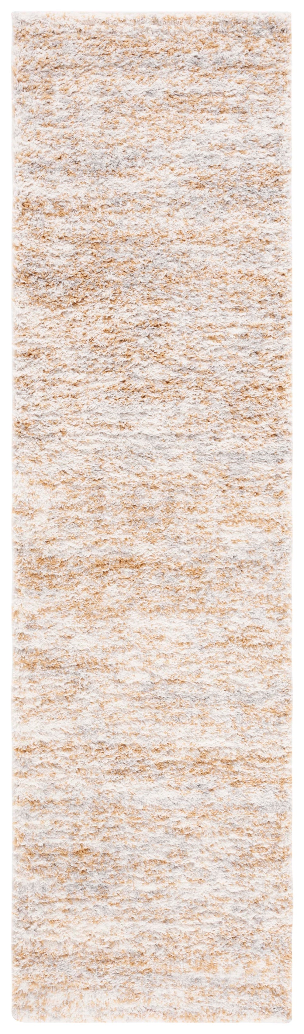 Safavieh Berber Plush Shag Round Rug With Flokati Texture In Ivory Light Gold — Luxurious High-Pile Comfort 4'-5" x 4'-5" BER563D-4R