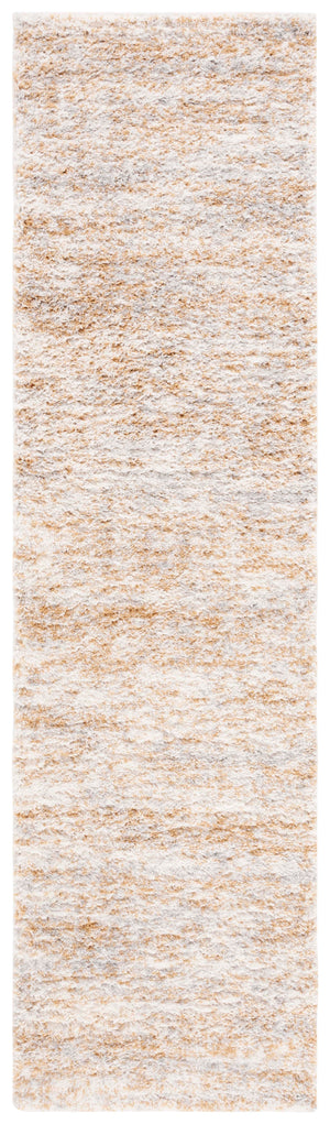 Safavieh Berber Ivory Light Gold Shag Runner Rug For Hallways — 1.25" Pile, Plush Flokati Feel, Modern Elegance 2'-3" x 6'-0" BER563D-26