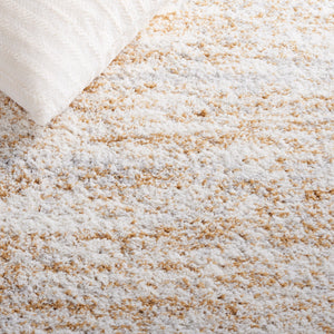 Safavieh Berber Round Area Rug - Luxurious Modern Shag In Ivory And Beige, Perfect For Cozy Living Spaces Ivory ,Light Gold Polyester Pile Ber563d-10