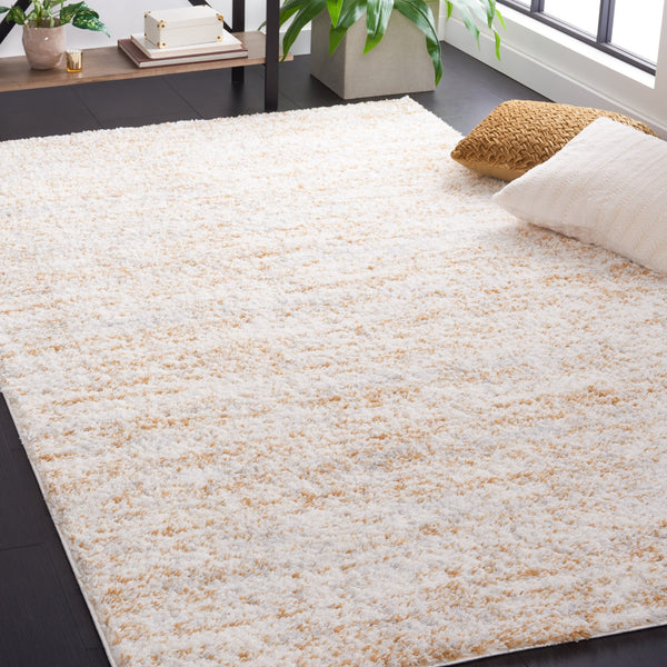 Safavieh Berber Ivory Light Gold Shag Runner Rug For Hallways — 1.25" Pile, Plush Flokati Feel, Modern Elegance 2'-3" x 6'-0" BER563D-26
