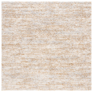 Safavieh Berber Round Area Rug - Luxurious Modern Shag In Ivory And Beige, Perfect For Cozy Living Spaces Ivory ,Light Gold Polyester Pile Ber563d-10