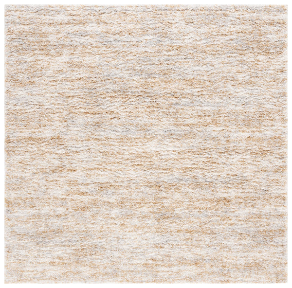 Safavieh Berber Round Area Rug - Luxurious Modern Shag In Ivory And Beige, Perfect For Cozy Living Spaces Ivory ,Light Gold Polyester Pile Ber563d-10