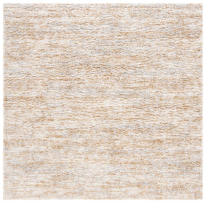 Safavieh Berber Plush Shag Round Rug With Flokati Texture In Ivory Light Gold — Luxurious High-Pile Comfort 4'-5" x 4'-5" BER563D-4R
