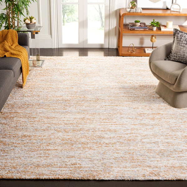 Safavieh Berber Ivory Light-Gold Shag Rug — Plush 1.25" Pile, Power-Loomed Turkish Craft For Cozy Rooms 3'-0" x 5'-0" BER563D-3