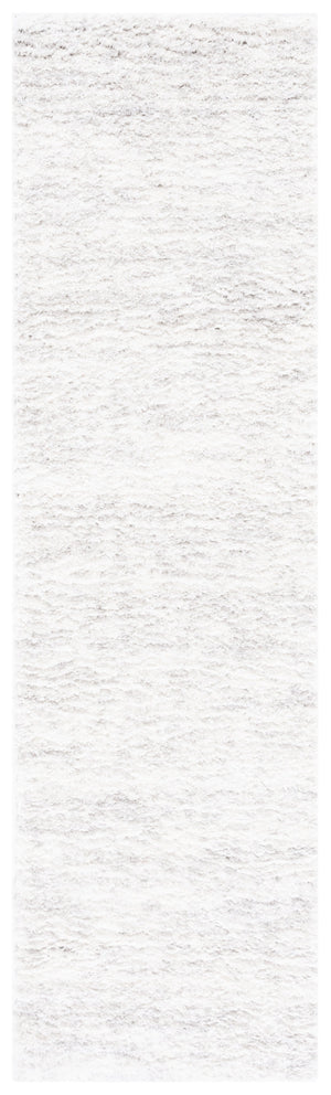 Safavieh Berber Round Area Rug - Luxurious Modern Shag In Ivory And Beige, Perfect For Cozy Living Spaces Ivory ,Light Grey Polyester Pile Ber563f-5ov