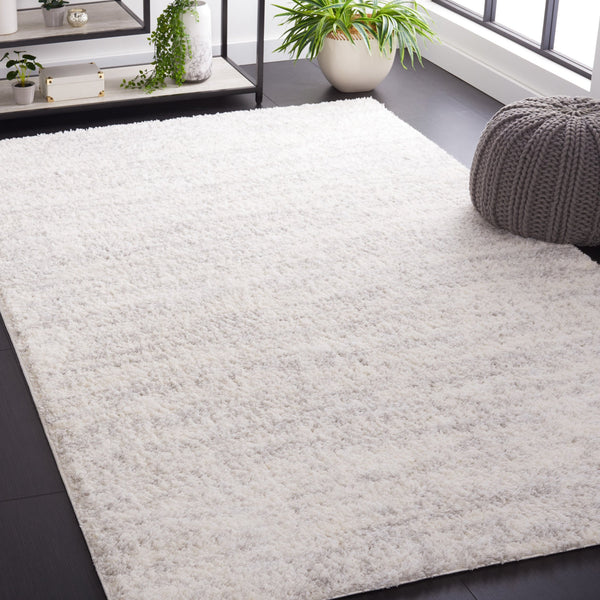 Safavieh Berber Plush Shag Rug 6X9 Ivory & Light Grey – 1.25" Pile, Oeko-Tex, Power-Loomed Turkey Durable Comfort BER563F-6