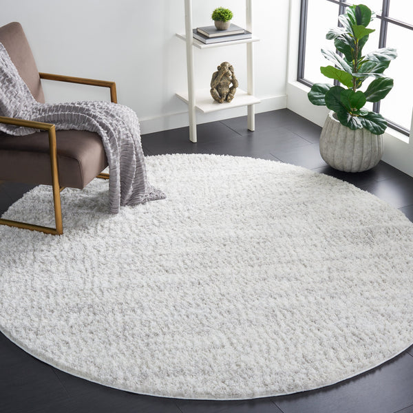 Safavieh Berber Plush Shag Rug 6X9 Ivory & Light Grey – 1.25" Pile, Oeko-Tex, Power-Loomed Turkey Durable Comfort BER563F-6