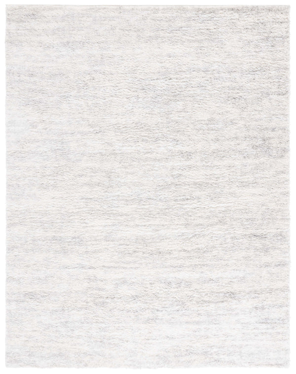 Safavieh Berber Round Area Rug - Luxurious Modern Shag In Ivory And Beige, Perfect For Cozy Living Spaces Ivory ,Light Grey Polyester Pile Ber563f-5ov