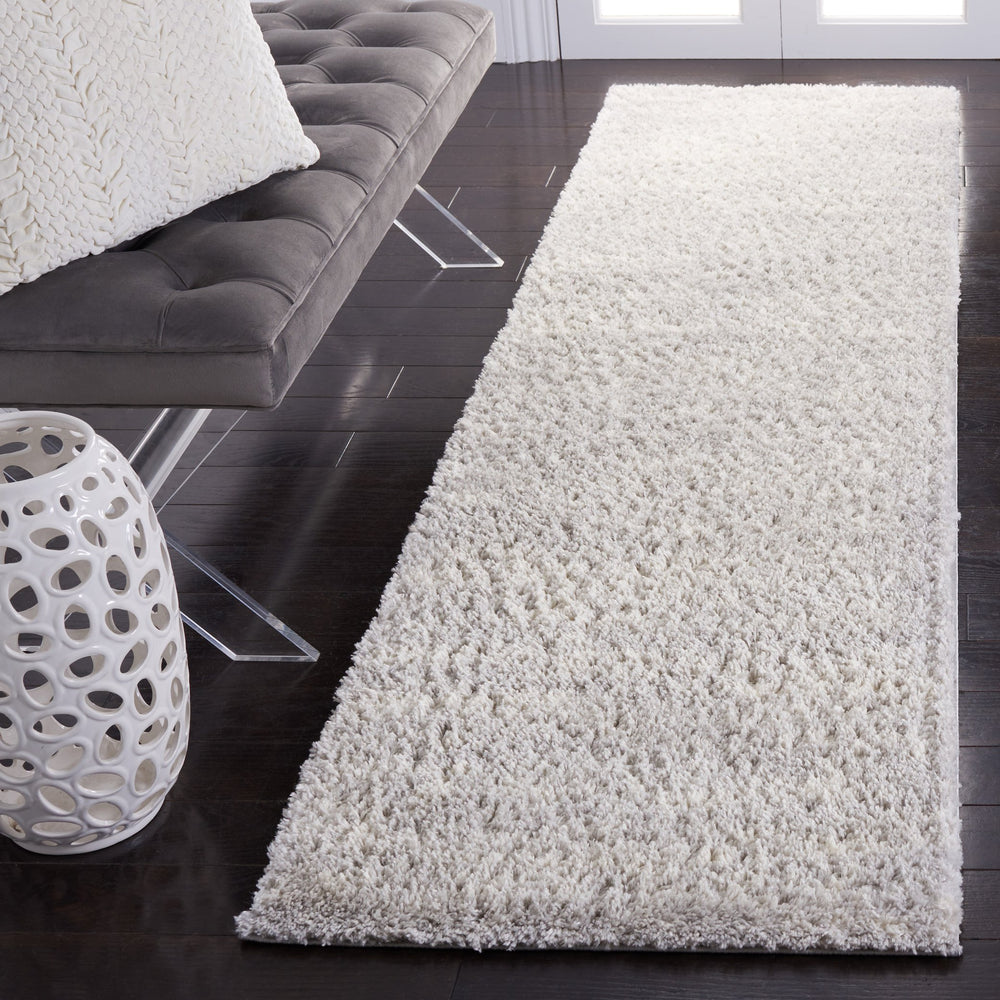 Safavieh Berber Plush Round Shag Rug In Grey Ivory — Flokati-Inspired Softness, Durable Power-Loomed Turkey 10'-0" x 10'-0" BER563G-10R