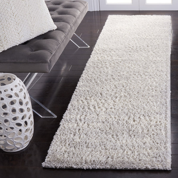 Safavieh Berber Plush Round Shag Rug In Grey Ivory — Flokati-Inspired Softness, Durable Power-Loomed Turkey 10'-0" x 10'-0" BER563G-10R