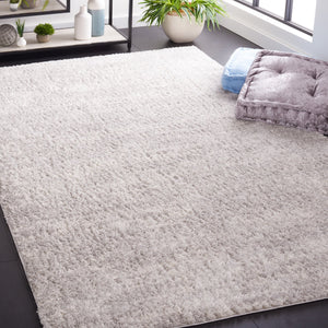 Safavieh Berber Round Area Rug - Luxurious Modern Shag In Ivory And Beige, Perfect For Cozy Living Spaces Grey ,Ivory Polyester Pile Ber563g-210