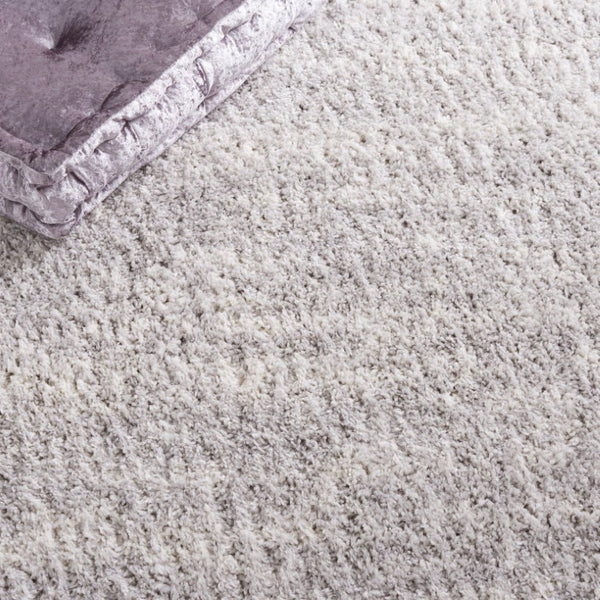 Safavieh Berber Shag Plush Polyester Area Rug Neutral Grey Ivory Pile Living Room Floor BER563G-6