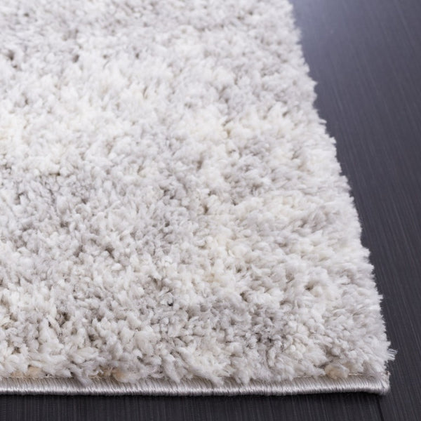 Safavieh Berber Shag Plush Polyester Area Rug Neutral Grey Ivory Pile Living Room Floor BER563G-6