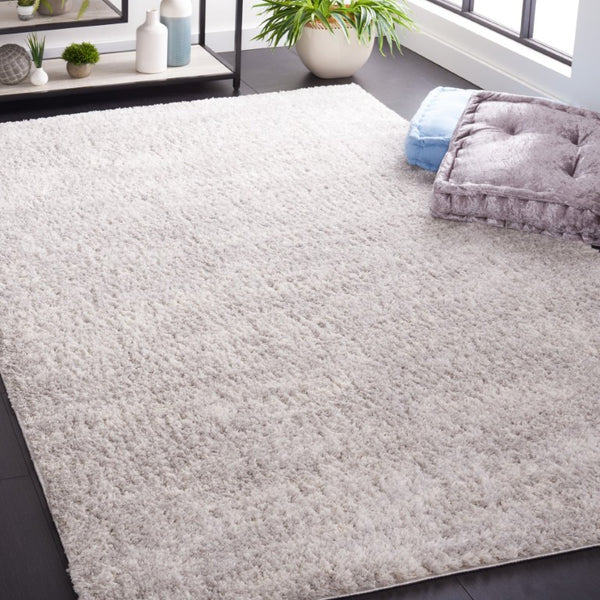 Safavieh Berber Shag Plush Polyester Area Rug Neutral Grey Ivory Pile Living Room Floor BER563G-6