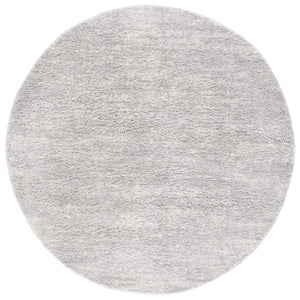 Safavieh Berber Round Area Rug - Luxurious Modern Shag In Ivory And Beige, Perfect For Cozy Living Spaces Grey ,Ivory Polyester Pile Ber563g-210