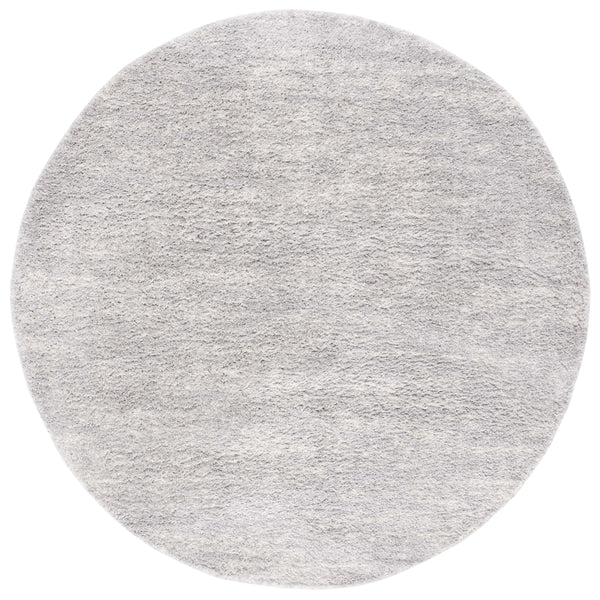 Safavieh Berber Plush Turkish Shag Rug Grey Ivory — Power-Loomed Polyester Pile For Cozy Modern Living Spaces 6'-0" x 8'-0" BER563G-68