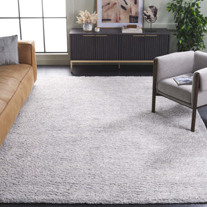 Safavieh Berber Plush Round Shag Rug In Grey Ivory — Flokati-Inspired Softness, Durable Power-Loomed Turkey 10'-0" x 10'-0" BER563G-10R