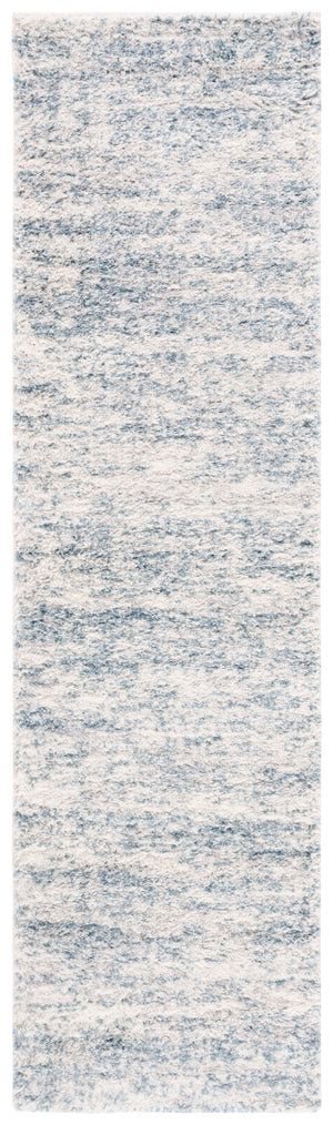 Safavieh Berber Shag Round Area Rug Ivory & Light Aqua Plush Flokati Texture Power-Loomed Turkey Luxury Comfort 10'-0" x 10'-0" BER563J-10R
