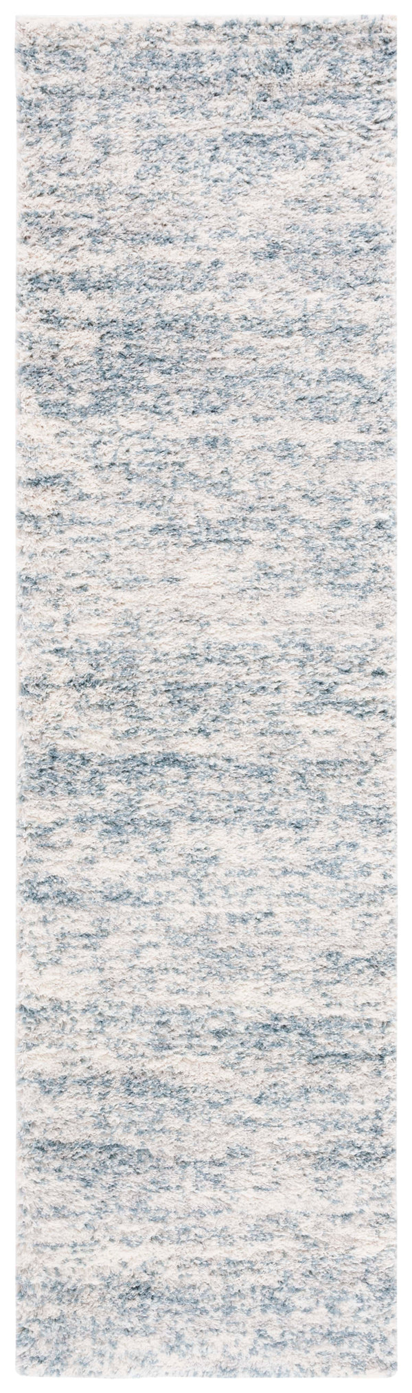 Safavieh Berber Plush Shag Rug Ivory With Light Aqua Accents — Power-Loomed Turkey, Cozy 1.25" Pile Feel 10'-0" x 10'-0" BER563J-10SQ