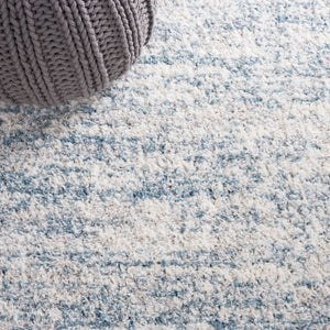 Safavieh Berber Round Area Rug - Luxurious Modern Shag In Ivory And Beige, Perfect For Cozy Living Spaces Ivory ,Light Aqua Polyester Pile Ber563j-26