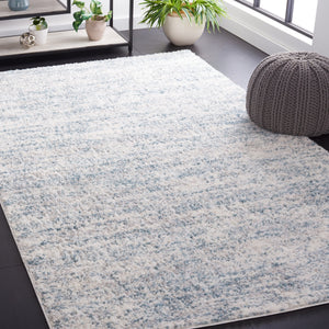 Safavieh Berber Shag Round Area Rug Ivory & Light Aqua Plush Flokati Texture Power-Loomed Turkey Luxury Comfort 10'-0" x 10'-0" BER563J-10R