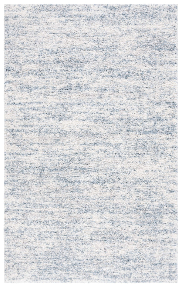 Safavieh Berber Round Area Rug - Luxurious Modern Shag In Ivory And Beige, Perfect For Cozy Living Spaces Ivory ,Light Aqua Polyester Pile Ber563j-26