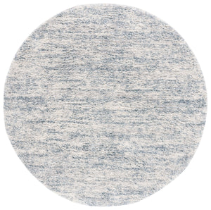 Safavieh Berber Round Area Rug - Luxurious Modern Shag In Ivory And Beige, Perfect For Cozy Living Spaces Ivory ,Light Aqua Polyester Pile Ber563j-26