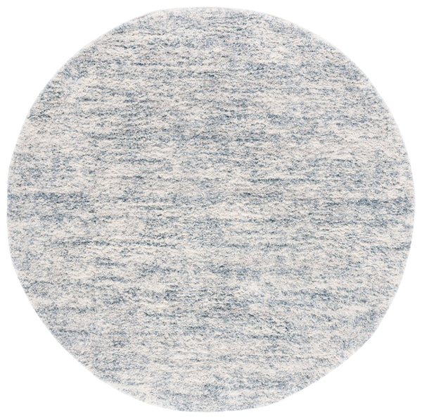 Safavieh Berber Plush Shag Rug Ivory With Light Aqua Accents — Power-Loomed Turkey, Cozy 1.25" Pile Feel 10'-0" x 10'-0" BER563J-10SQ