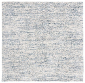 Safavieh Berber Round Area Rug - Luxurious Modern Shag In Ivory And Beige, Perfect For Cozy Living Spaces Ivory ,Light Aqua Polyester Pile Ber563j-26