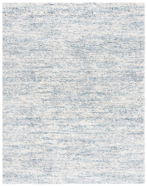 Safavieh Berber Plush Berber Shag Rug Ivory With Light Aqua Accents — 1.25" Pile, Power-Loomed Turkish Quality 6'-0" x 8'-0" BER563J-68