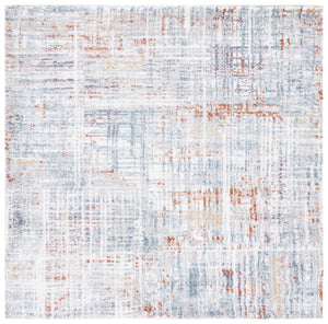 Safavieh Berber Luxurious Shag Area Rug - Eco-friendly, Durable Polyester With Rich Blue And Rust Hues Blue Rust ,Ivory Polyester Pile Ber569a-4r