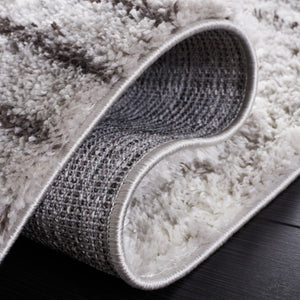Safavieh Berber Shag High Pile Polyester Rug Two Tone Grey Plush Living Room Bedroom BER571F-6