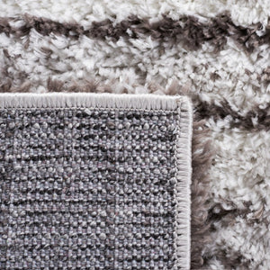 Safavieh Berber Shag High Pile Polyester Rug Two Tone Grey Plush Living Room Bedroom BER571F-6