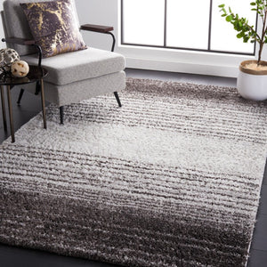 Safavieh Berber Shag High Pile Polyester Rug Two Tone Grey Plush Living Room Bedroom BER571F-6