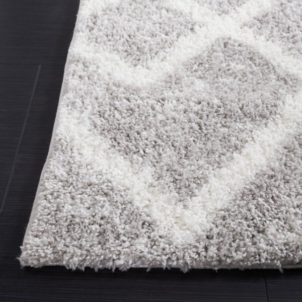 Safavieh Berber Shag Polyester Rug Neutral Ivory Grey Plush Pile Living Room Bedroom Accent BER574G-6