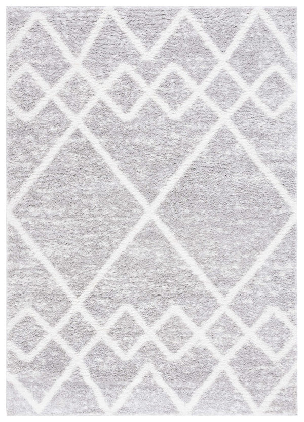Safavieh Berber Shag Polyester Rug Neutral Ivory Grey Plush Pile Living Room Bedroom Accent BER574G-6