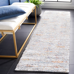 Safavieh Berber Shag Area Rug - Luxe Comfort With Dynamic Blue, Rust, And Ivory Design For Your Home Décor Blue Rust ,Ivory Polyester Pile Ber577a-8r