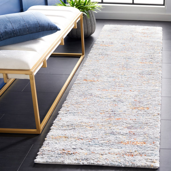 Safavieh Berber Shag Area Rug - Luxe Comfort With Dynamic Blue, Rust, And Ivory Design For Your Home Décor Blue Rust ,Ivory Polyester Pile Ber577a-8r